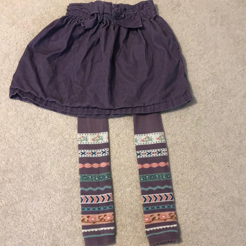Super cute skirt and footless tights!